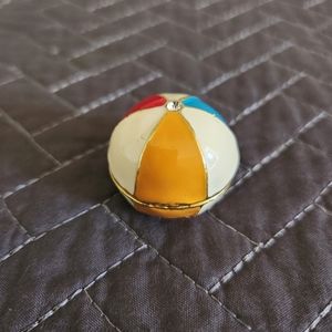 Art Form Objet d' Work of Art Fine Collectibles Enameled Beach Ball Trinket Box